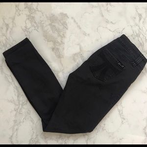 Seven 7 For All Mankind Acid Wash Black Skinny Jeans